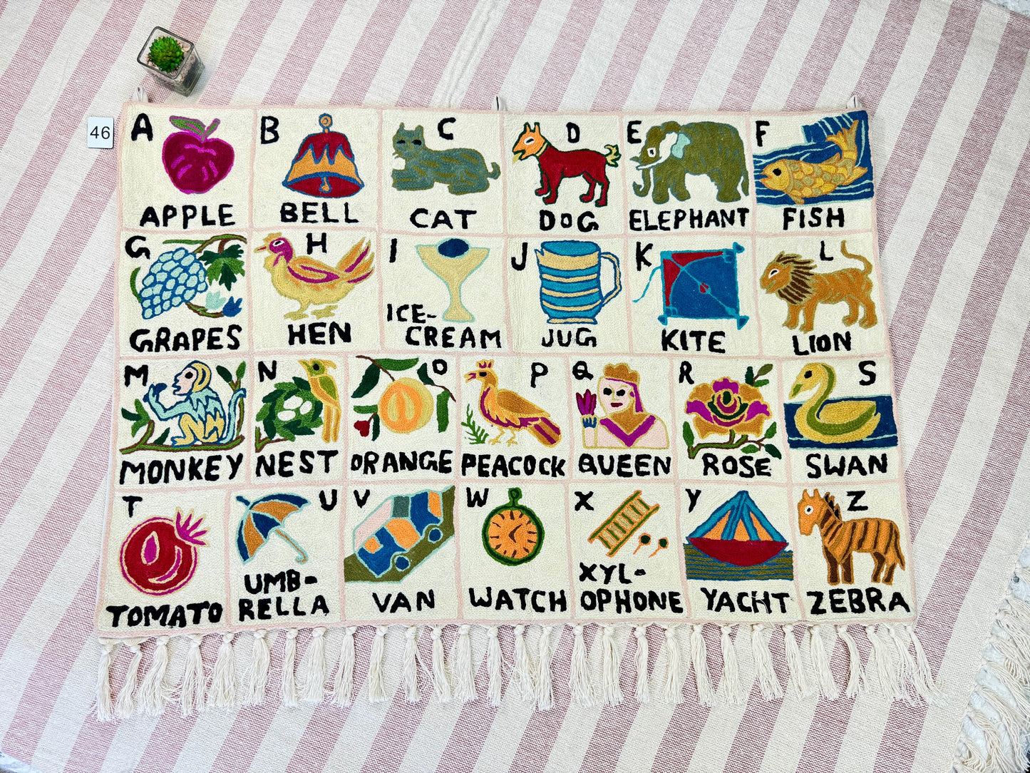 Handmade Alphabet Tapestry for Babies and Kids in Landscape Wall Hanging - JayKayBoutiqueOnline