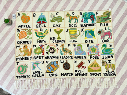 Handmade Alphabet Tapestry for Babies and Kids in Landscape Wall Hanging - JayKayBoutiqueOnline