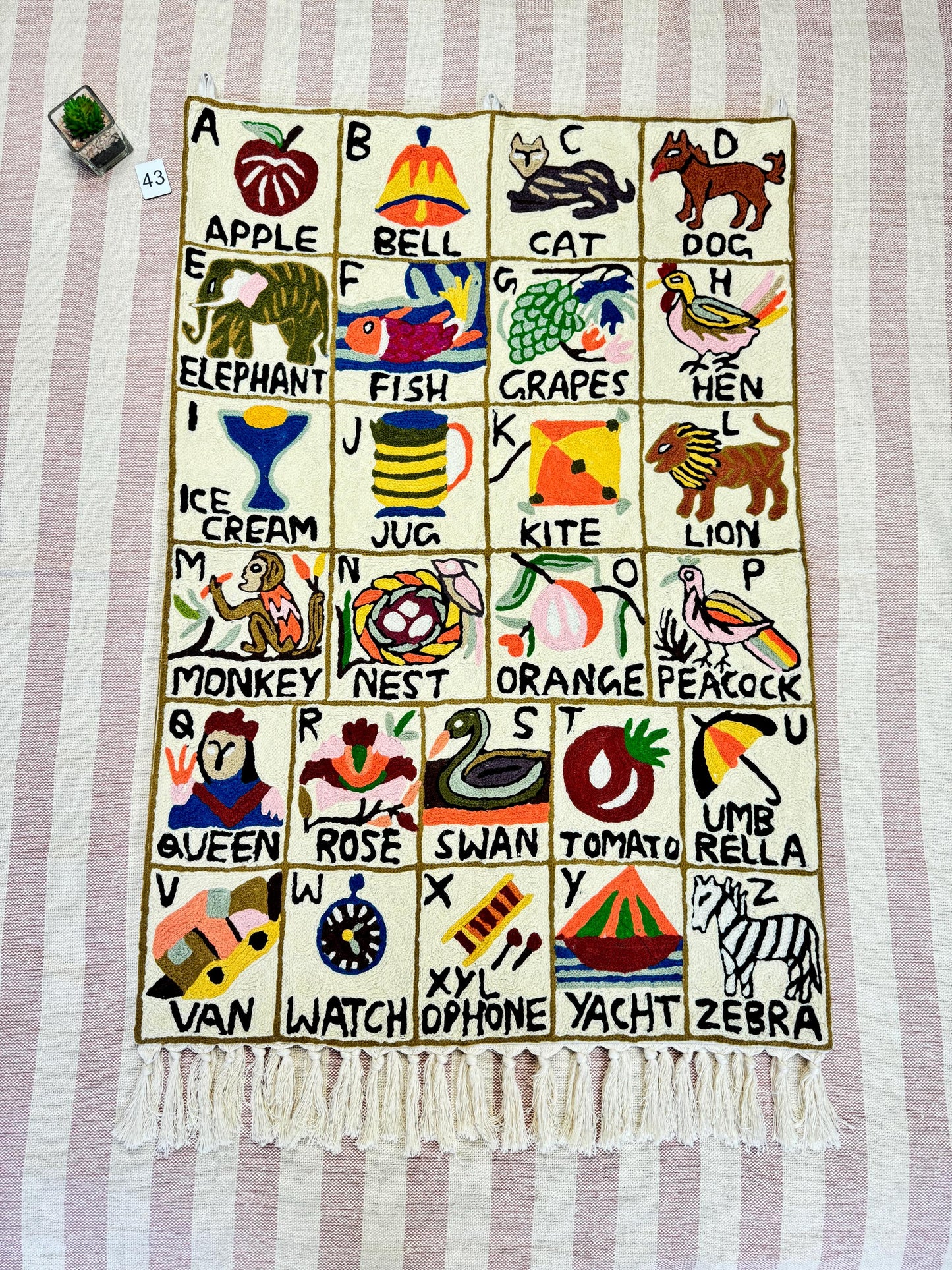 Handmade Alphabet Tapestry for Babies and kids - JayKayBoutiqueOnline