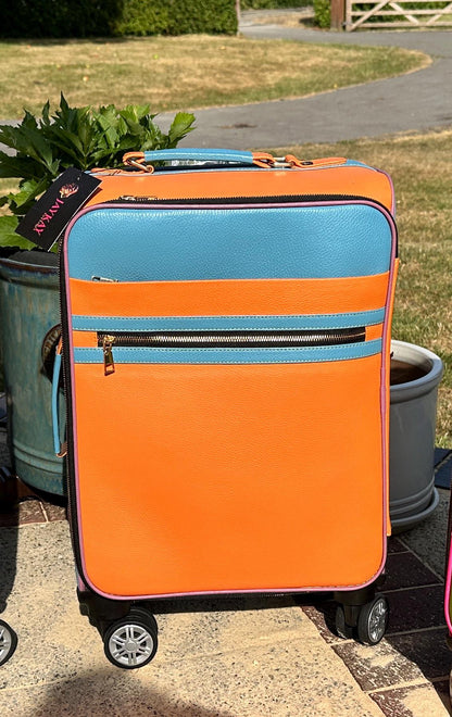 Recycled Leather Cabin Suitcase - JayKayBoutiqueOnline