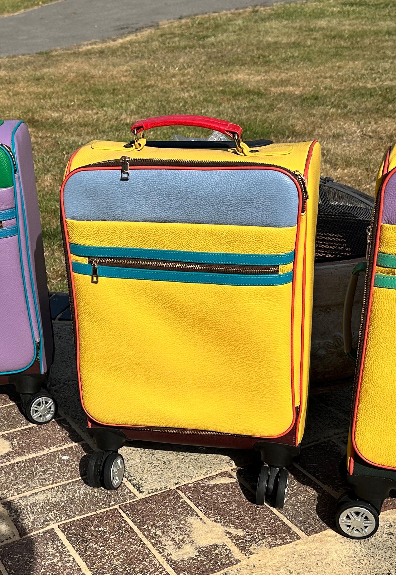 Recycled Leather Cabin Suitcase - JayKayBoutiqueOnline