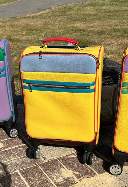 Recycled Leather Cabin Suitcase - JayKayBoutiqueOnline