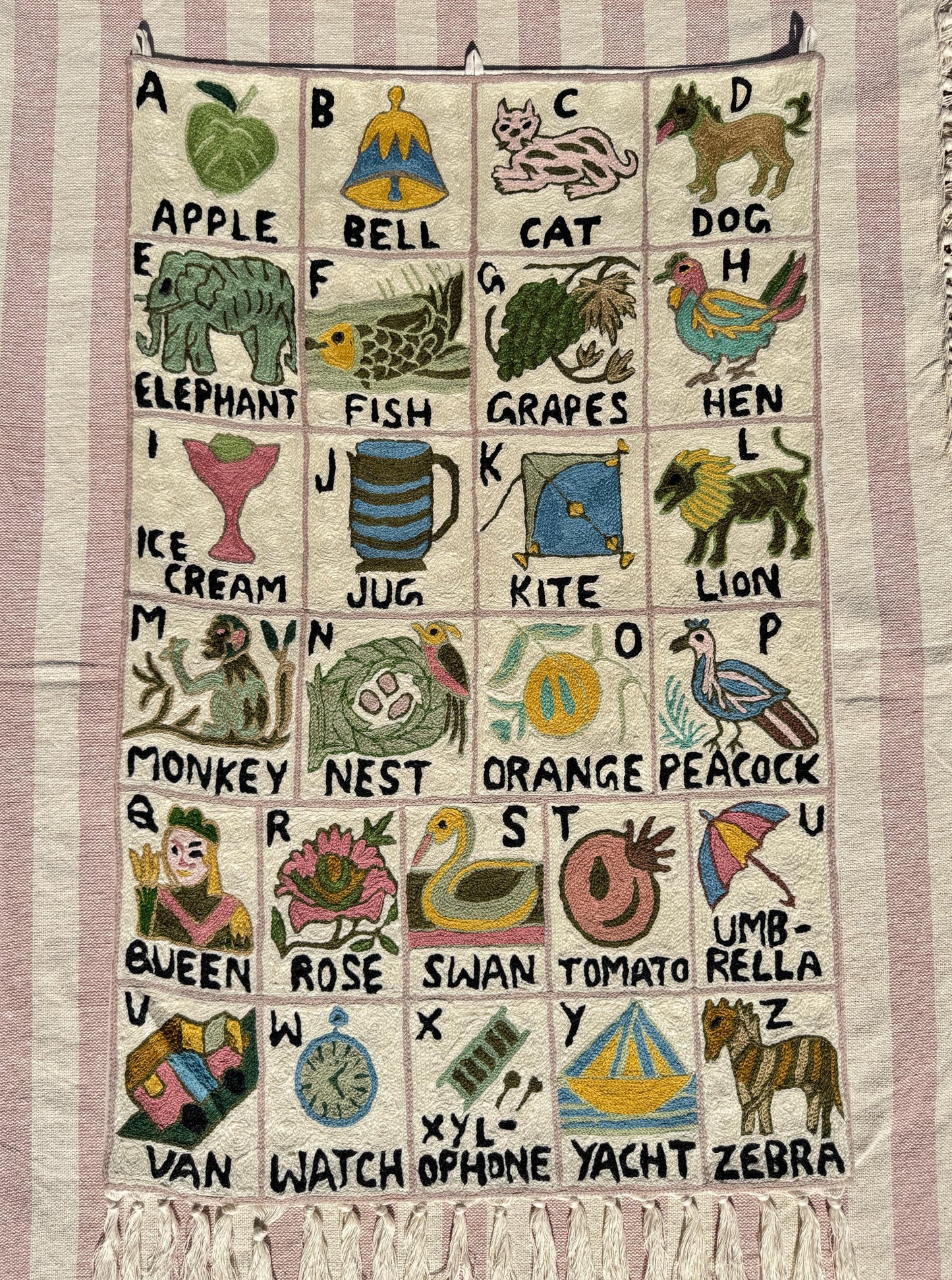 Handmade Alphabet Tapestry - JayKayBoutiqueOnline