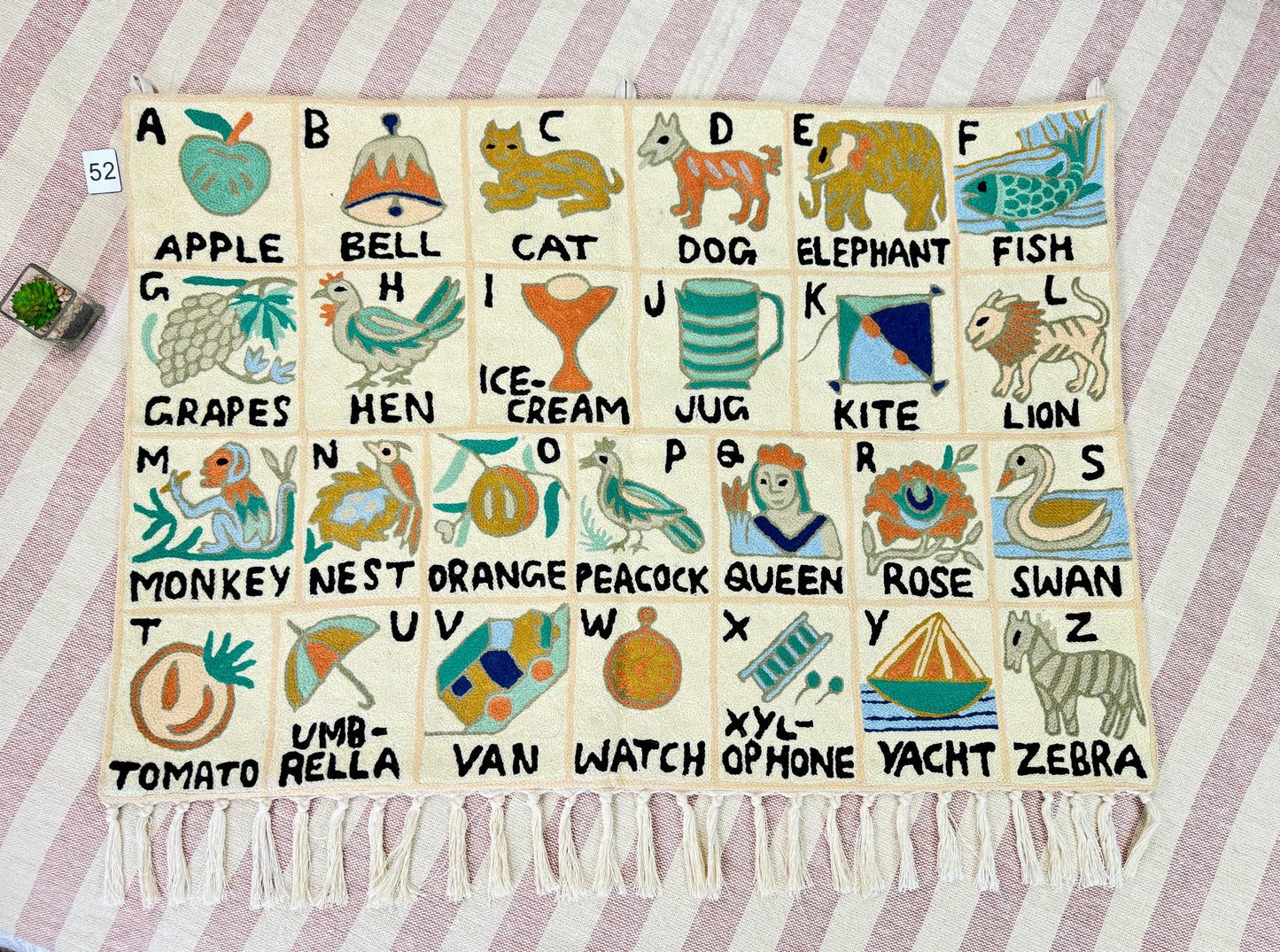 Handmade Alphabet Tapestry for Babies and Kids in Landscape Wall Hanging - JayKayBoutiqueOnline