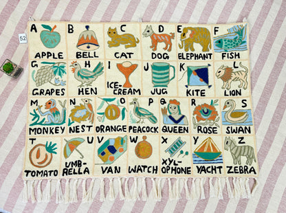 Handmade Alphabet Tapestry for Babies and Kids in Landscape Wall Hanging - JayKayBoutiqueOnline