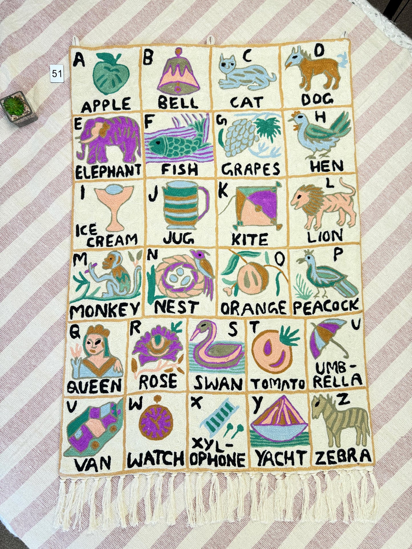 Handmade Alphabet Tapestry for Babies and kids - JayKayBoutiqueOnline