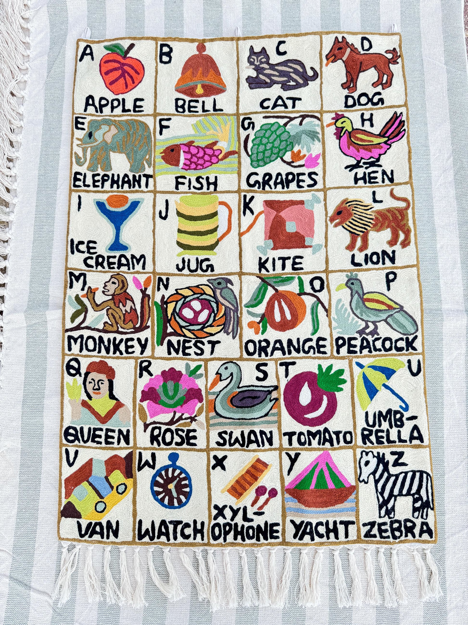 Handmade Alphabet Tapestry for Babies and kids - JayKayBoutiqueOnline
