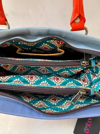 Coloured Leather Hair-on Hide Handbag - JayKayBoutiqueOnline