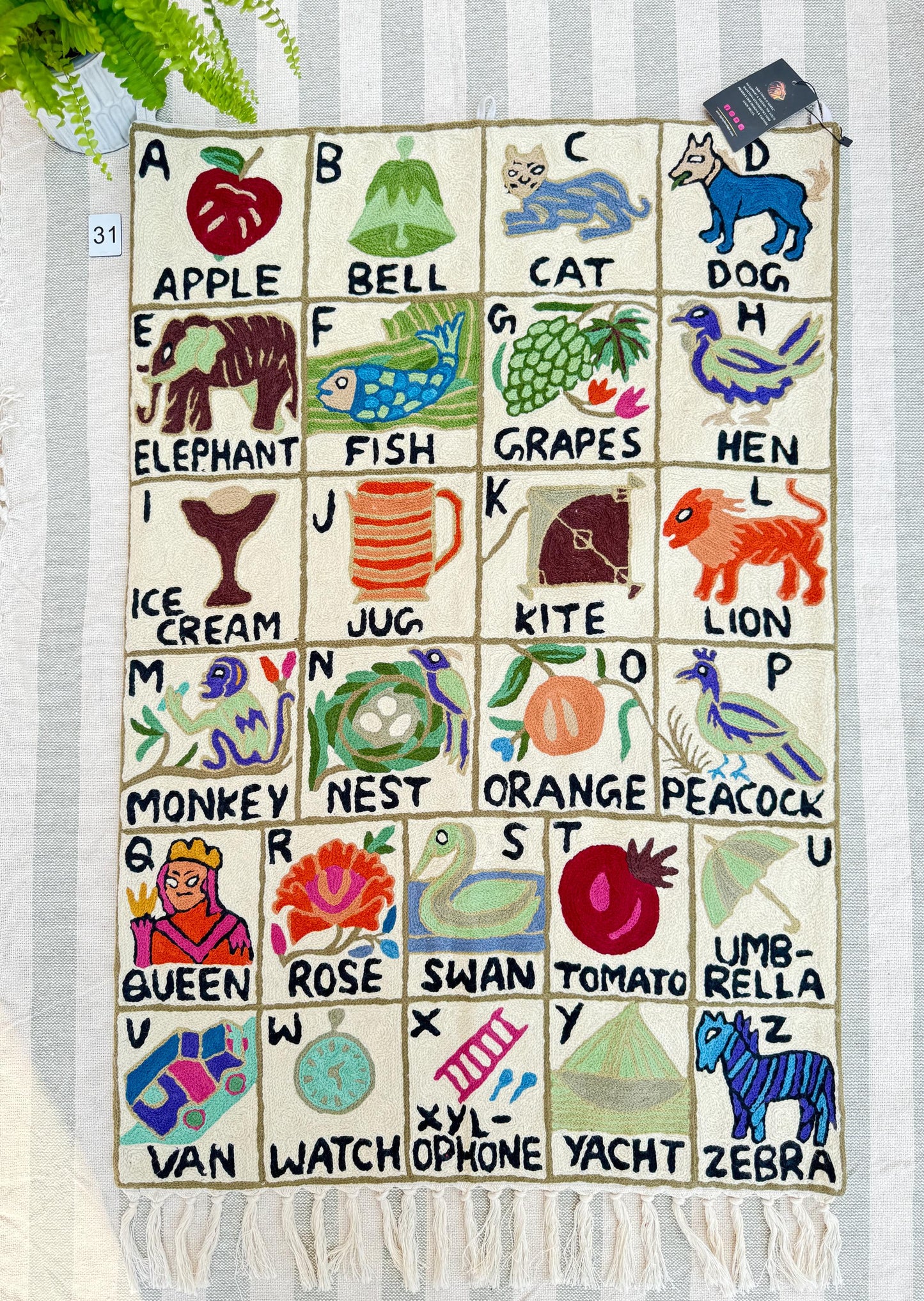 Handmade Alphabet Tapestry for Babies and kids - JayKayBoutiqueOnline