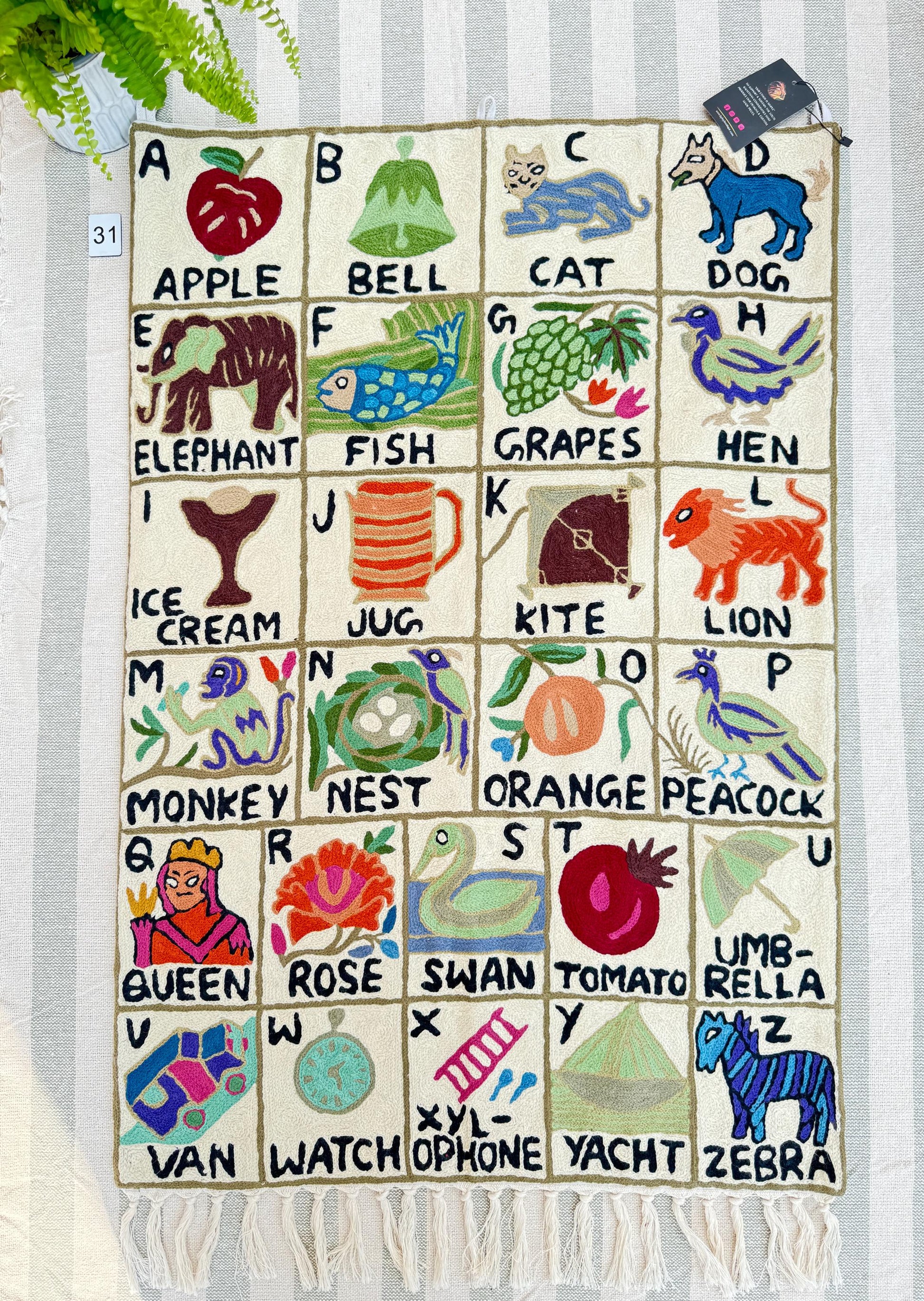 Handmade Alphabet Tapestry for Babies and kids - JayKayBoutiqueOnline
