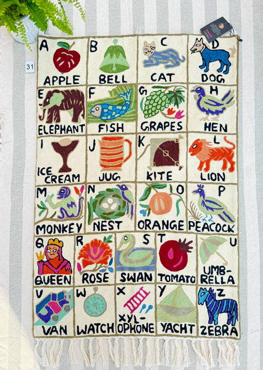 Handmade Alphabet Tapestry for Babies and kids - JayKayBoutiqueOnline