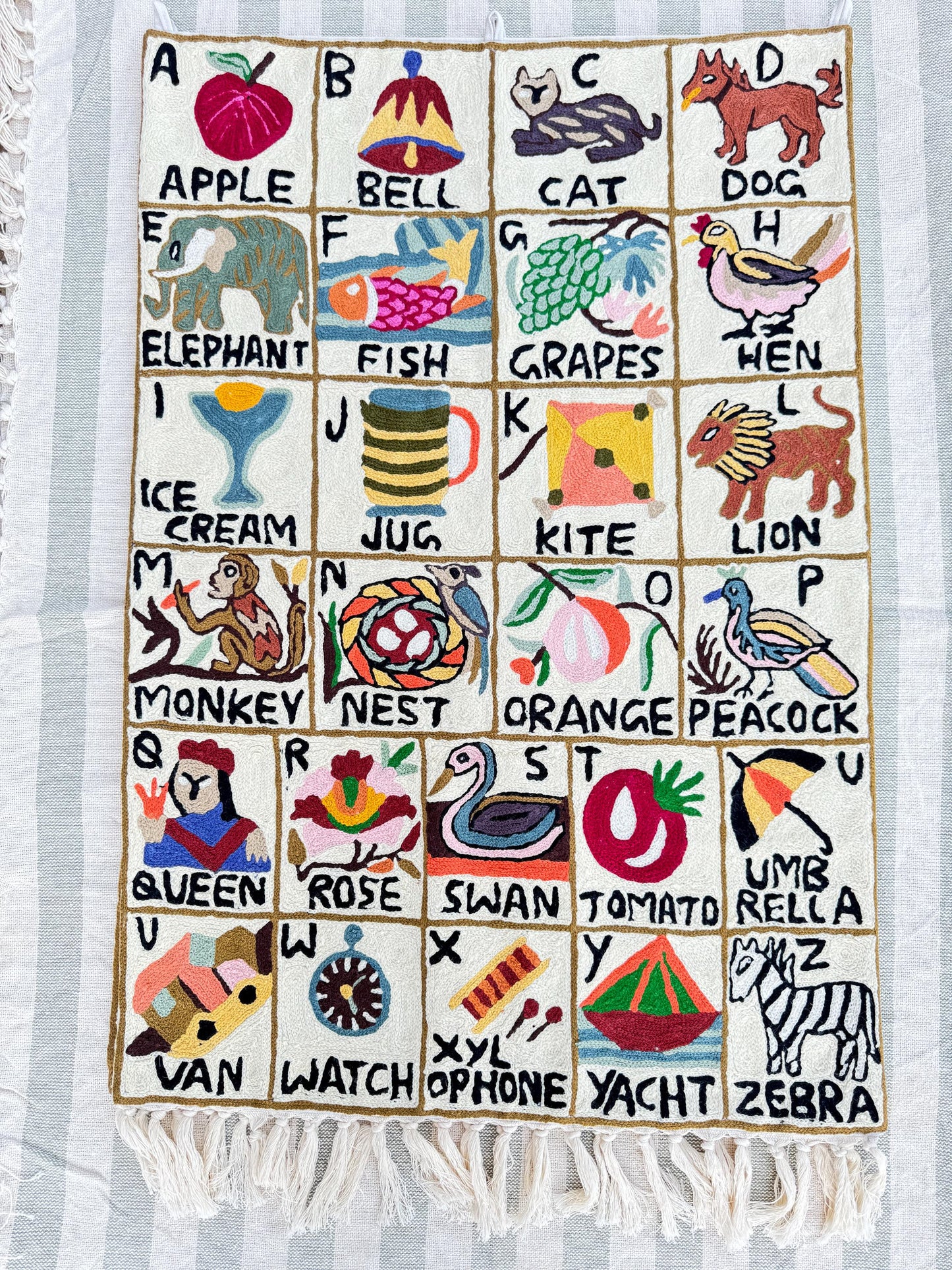 Handmade Alphabet Tapestry for Babies and kids - JayKayBoutiqueOnline