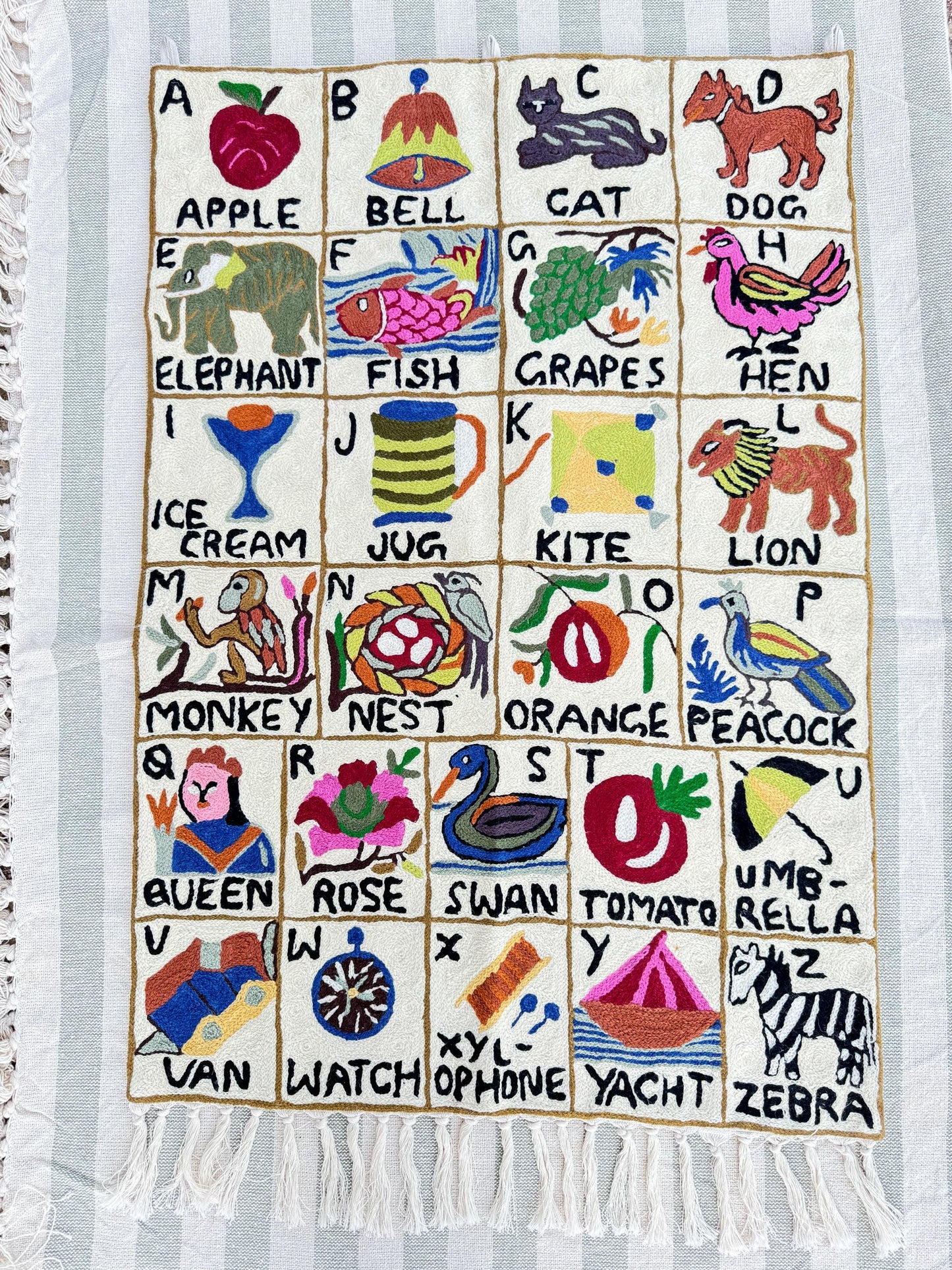 Handmade Alphabet Tapestry for Babies and kids - JayKayBoutiqueOnline