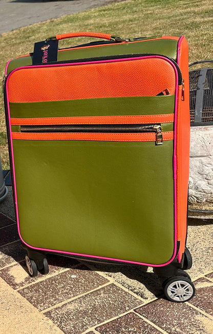 Recycled Leather Cabin Suitcase - JayKayBoutiqueOnline
