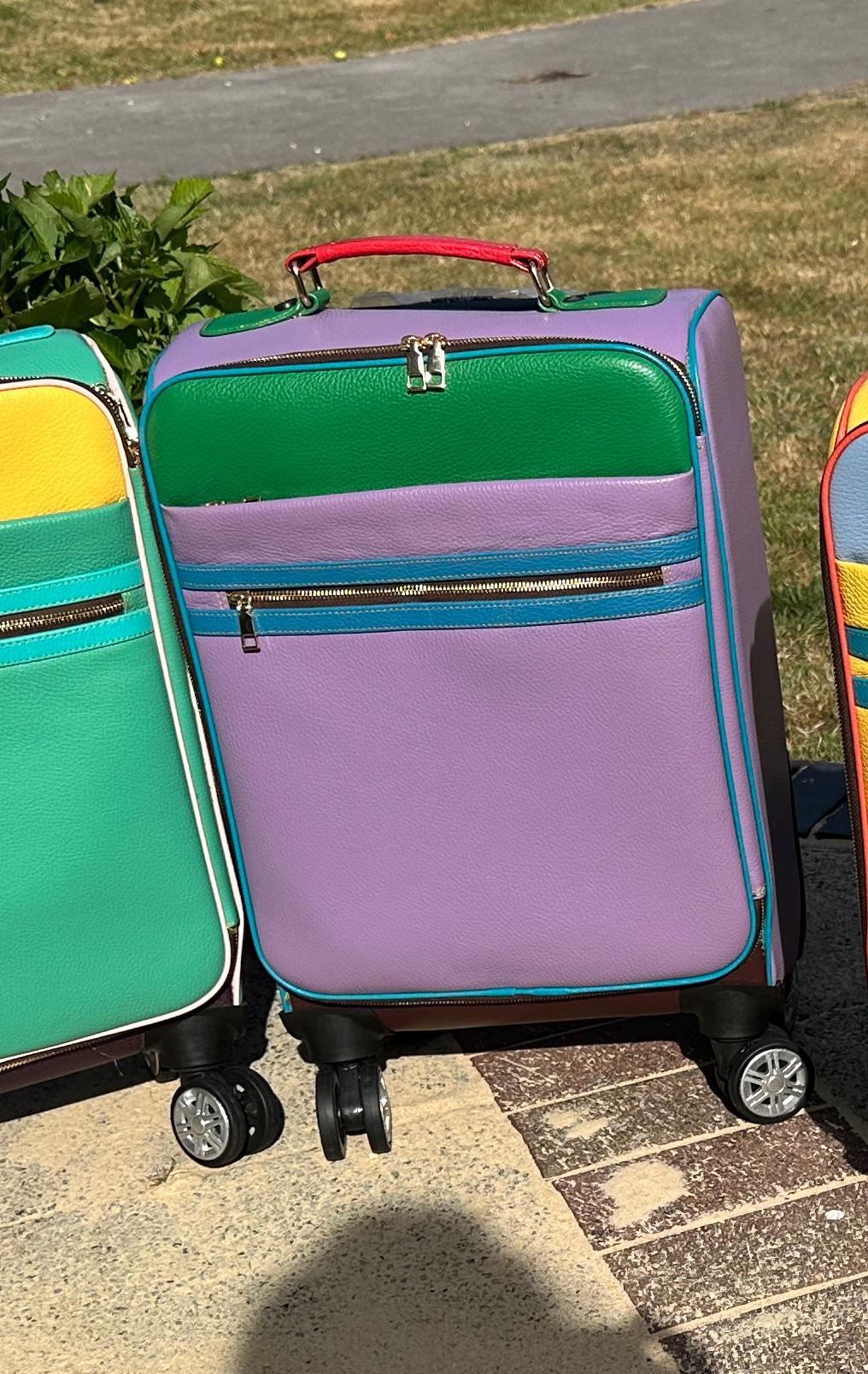 Recycled Leather Cabin Suitcase - JayKayBoutiqueOnline
