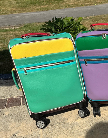 Recycled Leather Cabin Suitcase - JayKayBoutiqueOnline