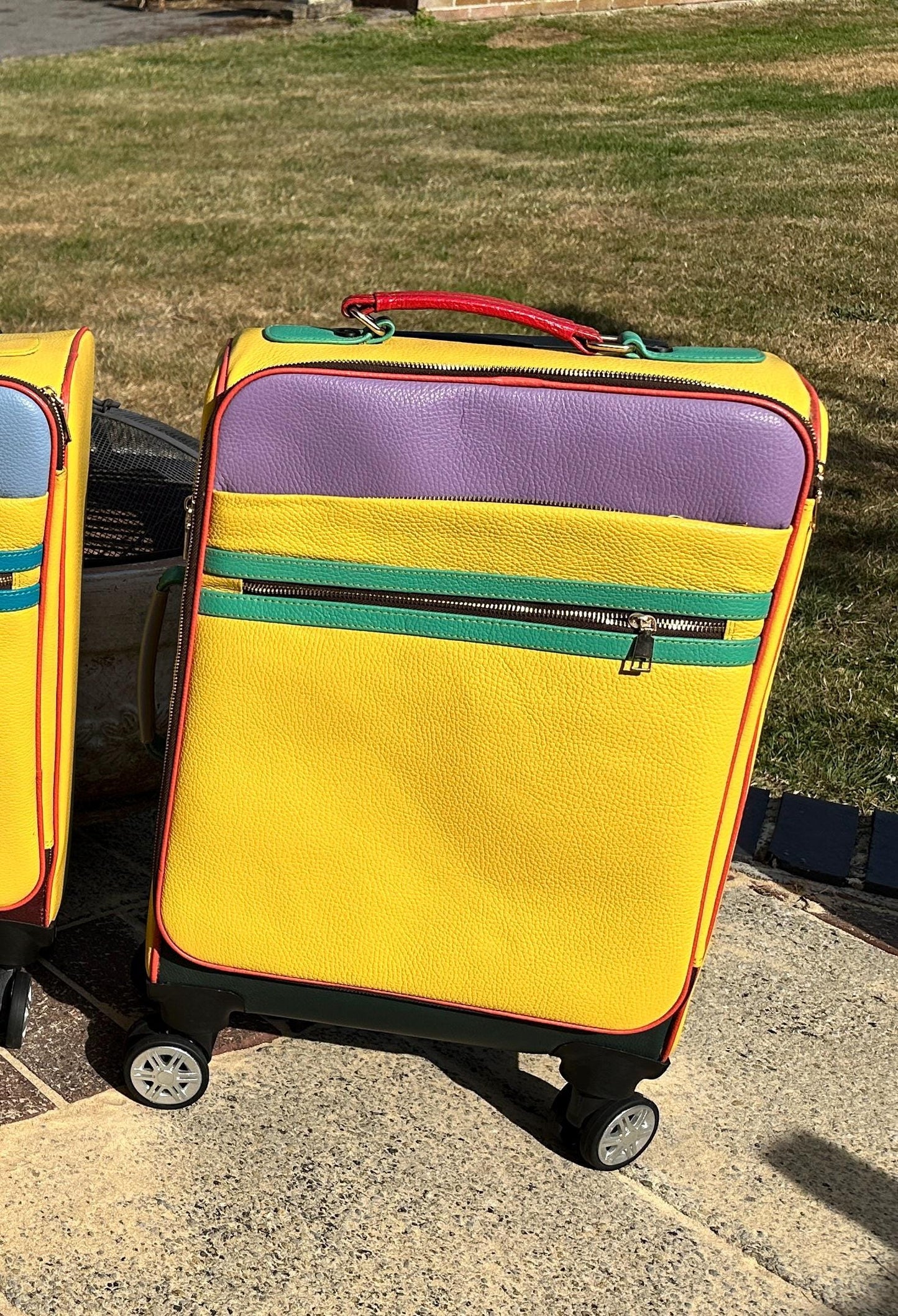 Recycled Leather Cabin Suitcase - JayKayBoutiqueOnline