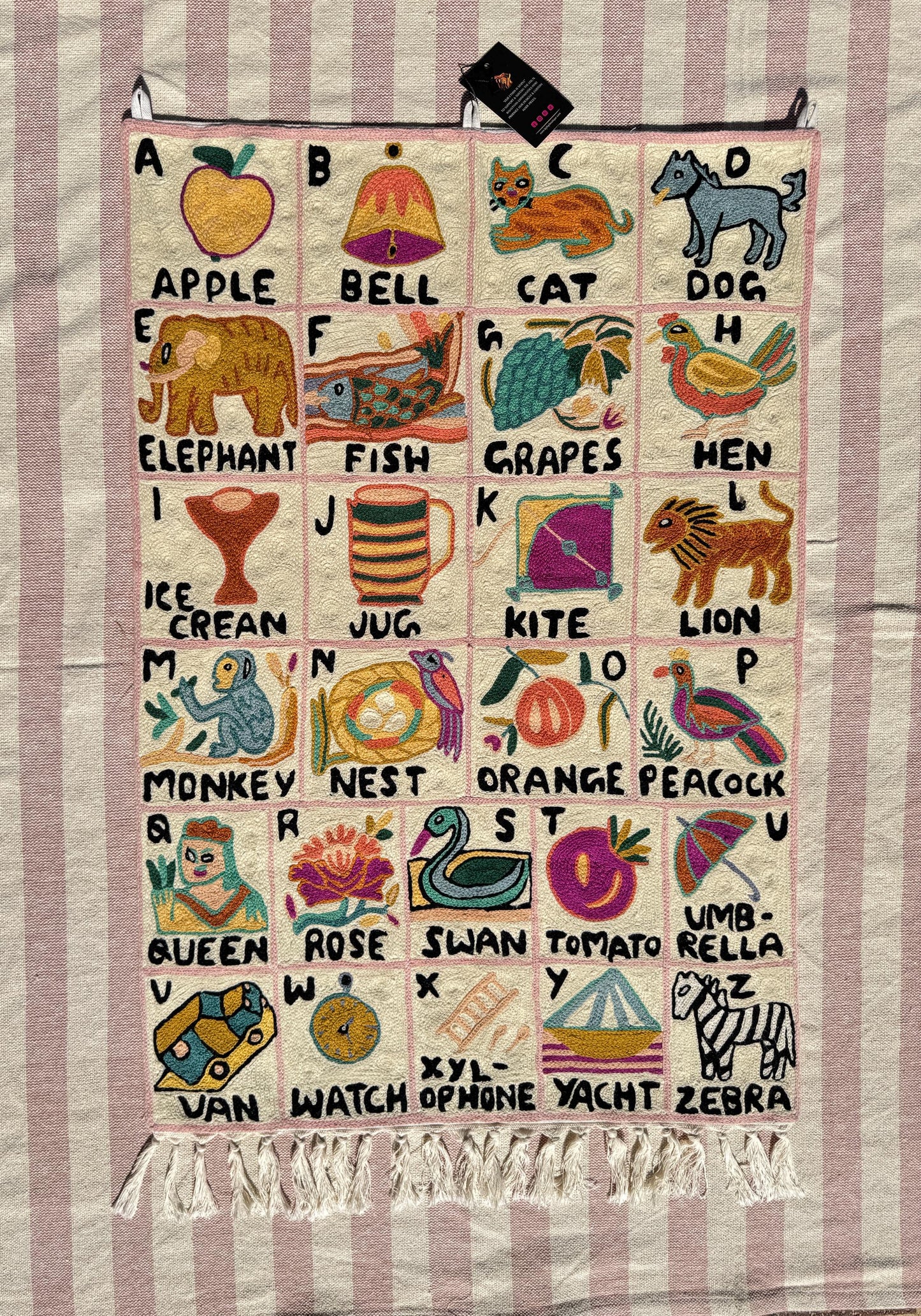 Handmade Alphabet Tapestry - JayKayBoutiqueOnline