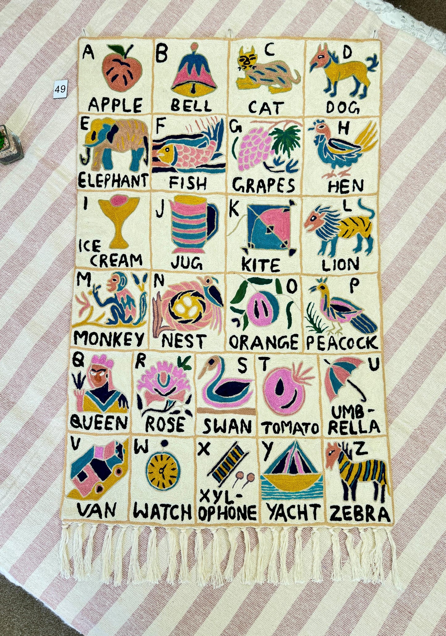 Handmade Alphabet Tapestry for Babies and kids - JayKayBoutiqueOnline