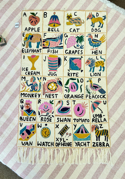 Handmade Alphabet Tapestry for Babies and kids - JayKayBoutiqueOnline