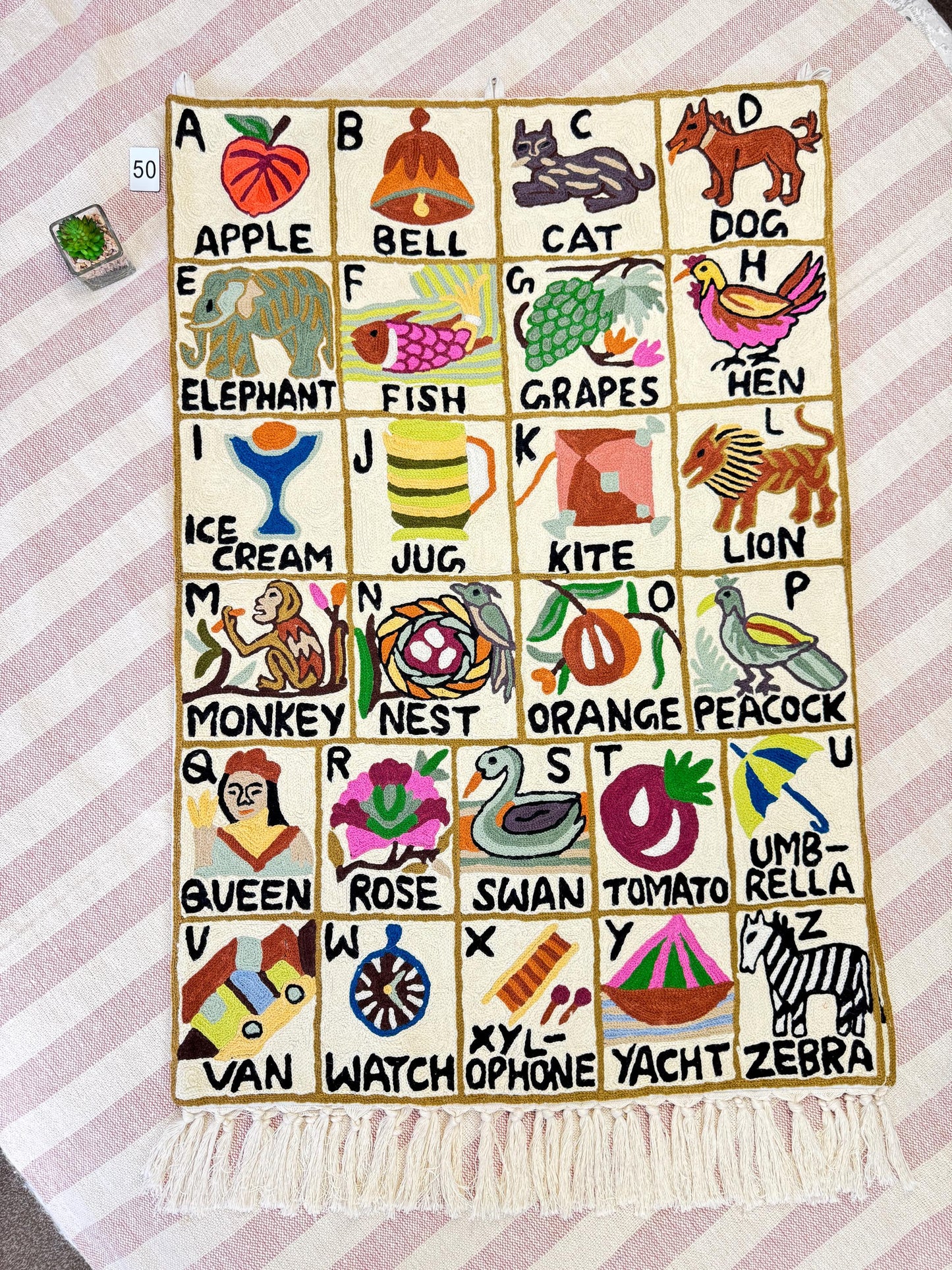 Handmade Alphabet Tapestry for Babies and kids - JayKayBoutiqueOnline