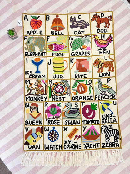 Handmade Alphabet Tapestry for Babies and kids - JayKayBoutiqueOnline