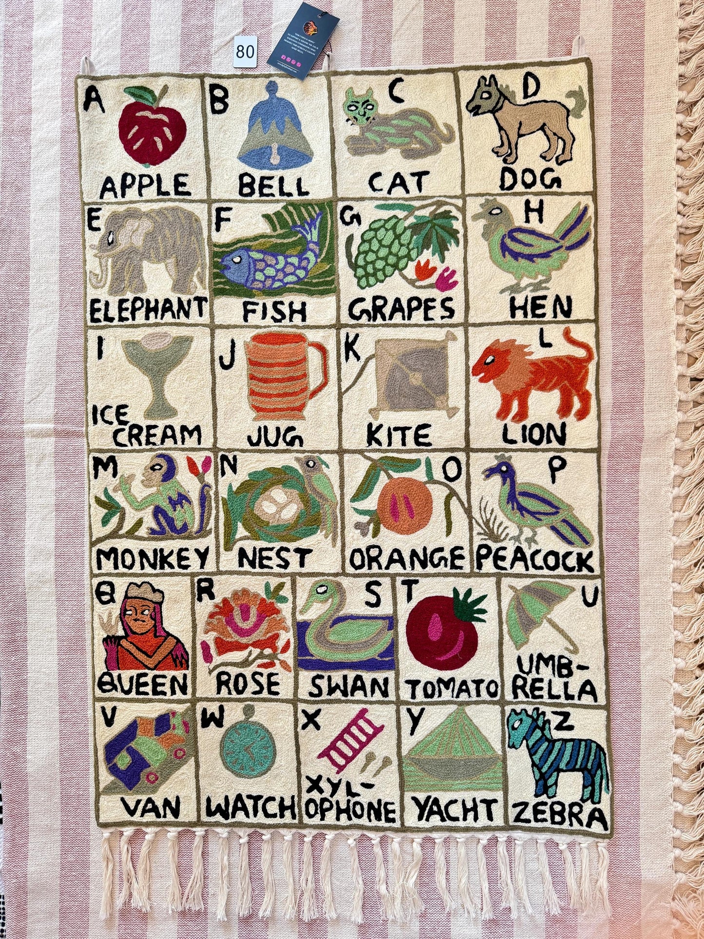 Handmade Alphabet Tapestry for Babies and kids - JayKayBoutiqueOnline