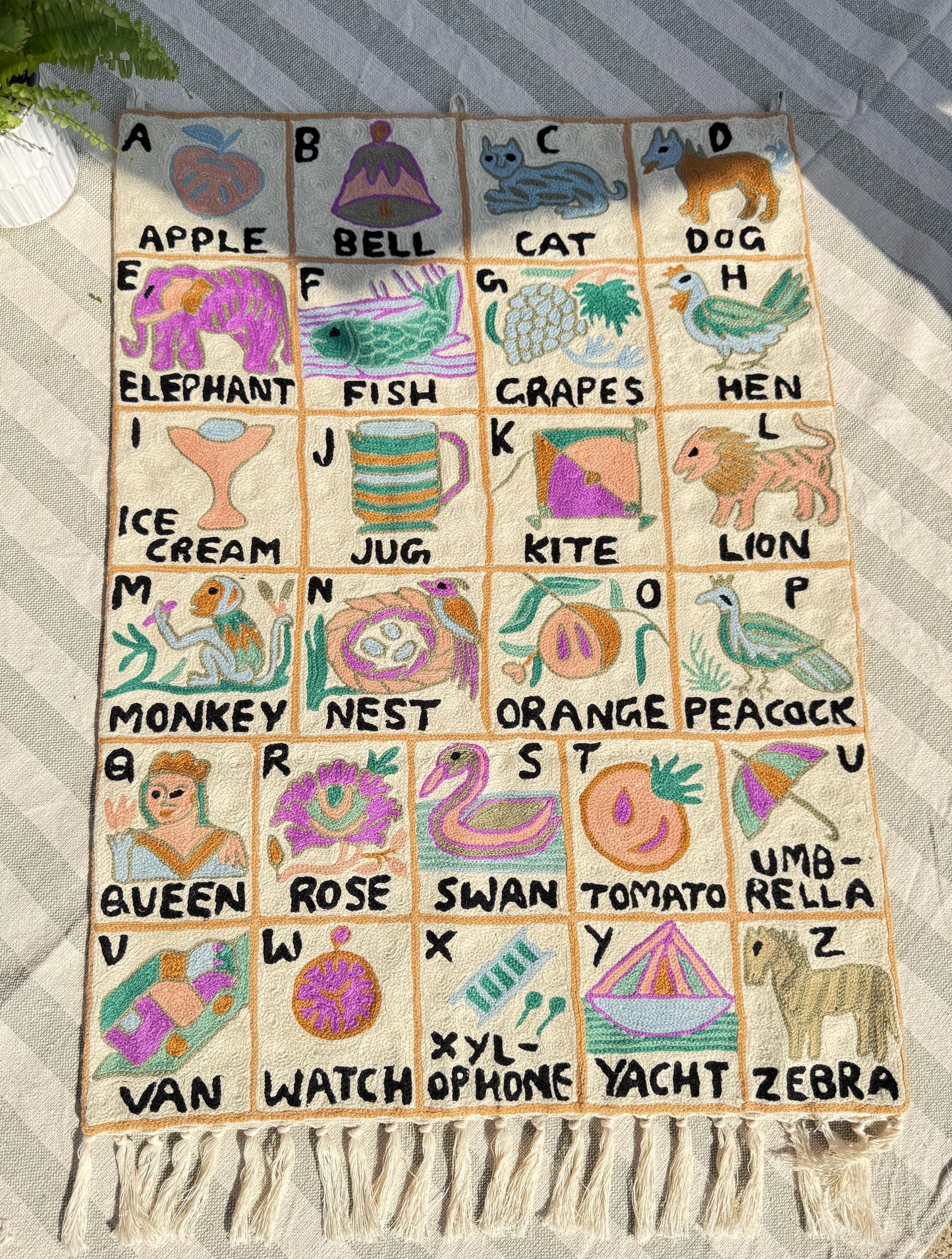 Handmade Alphabet Tapestry - JayKayBoutiqueOnline