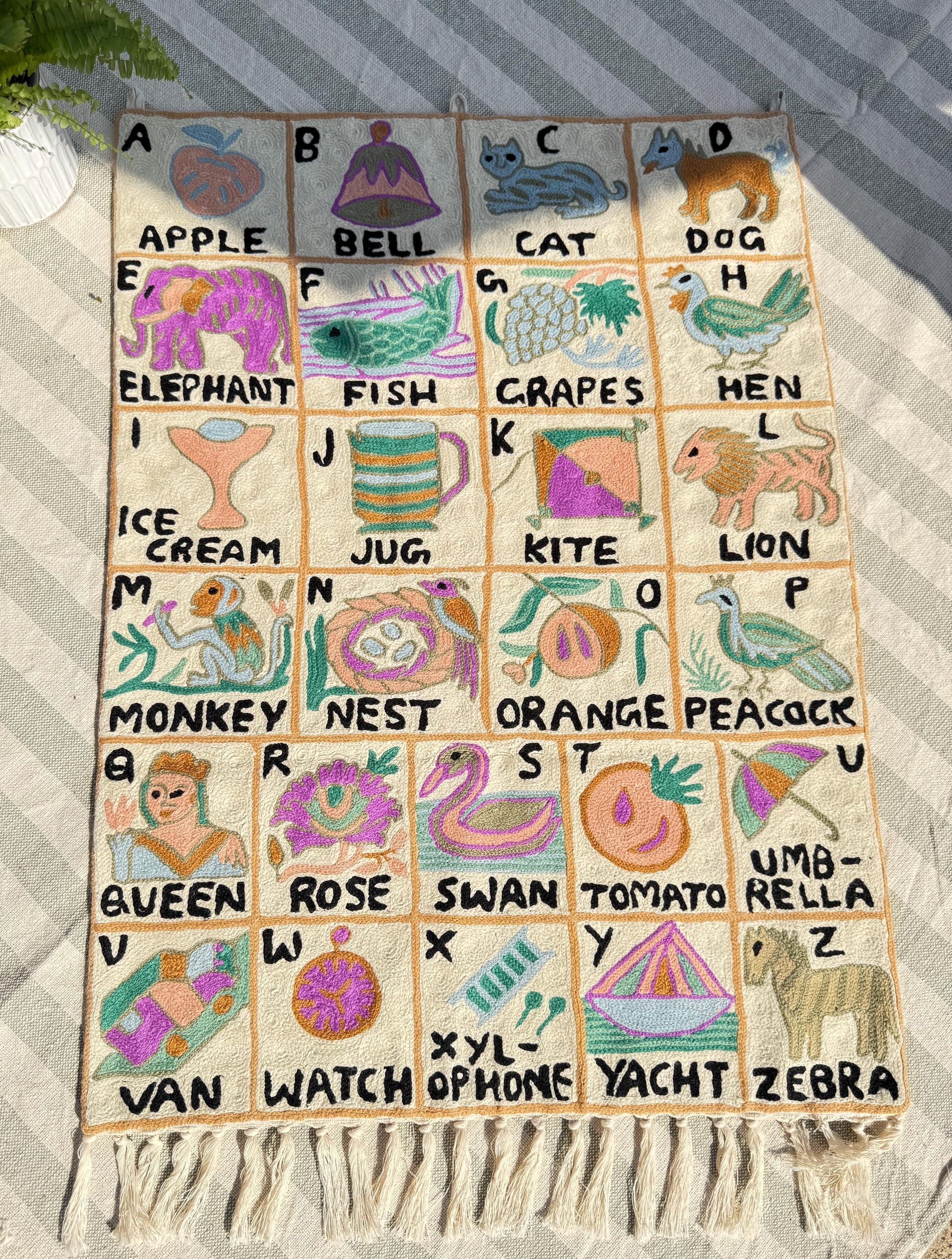 Handmade Alphabet Tapestry - JayKayBoutiqueOnline