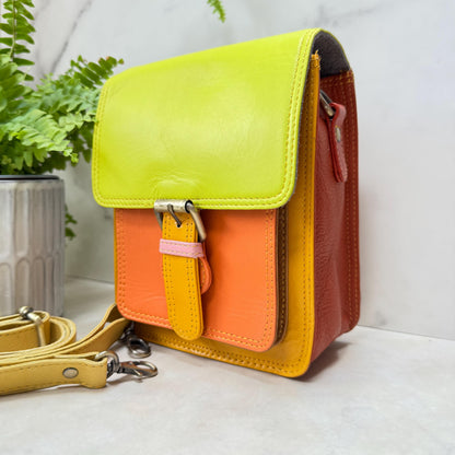 Recycled Leather Crossbody Satchel - JayKayBoutiqueOnline