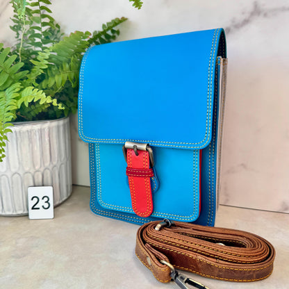 Recycled Leather Crossbody Satchel - JayKayBoutiqueOnline