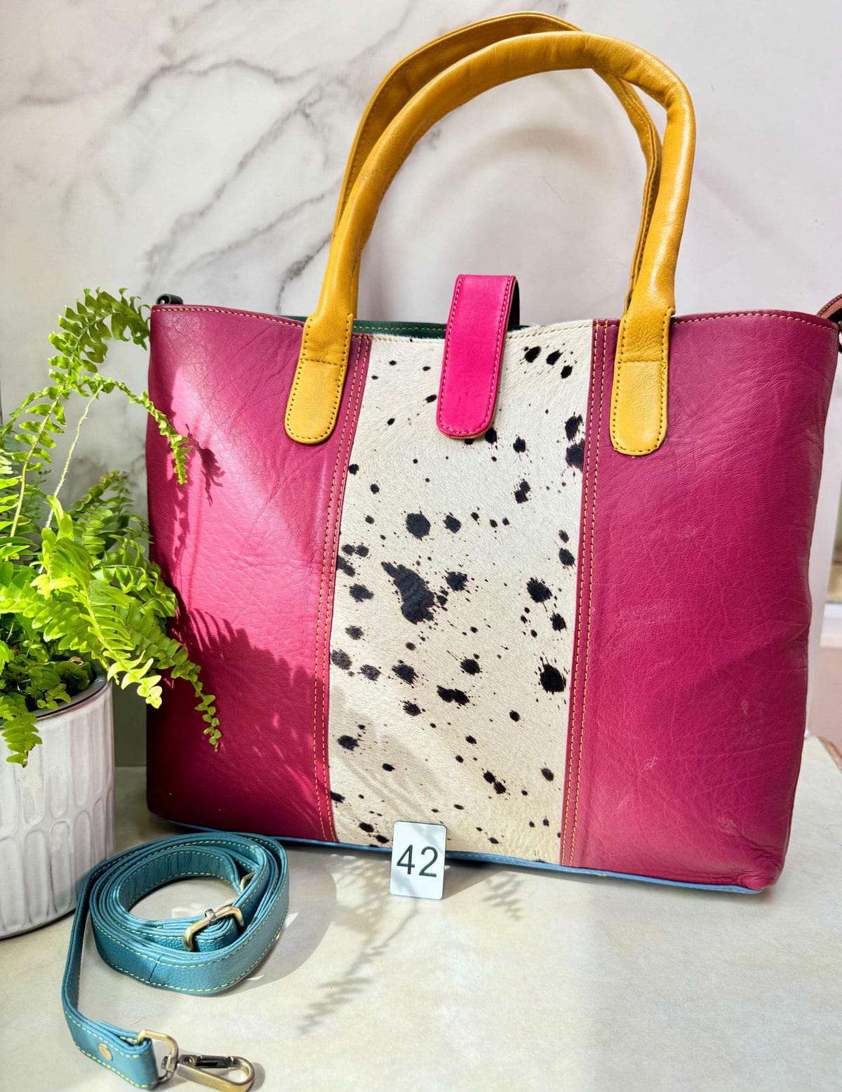 Recycled Leather Laptop Tote - JayKayBoutiqueOnline