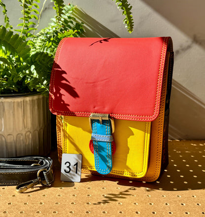 Recycled Leather Crossbody Satchel - JayKayBoutiqueOnline