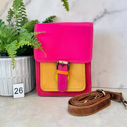 Recycled Leather Crossbody Satchel - JayKayBoutiqueOnline