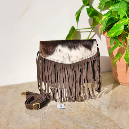 Fringed Cowhide Suede Crossbody Bag - JayKayBoutiqueOnline