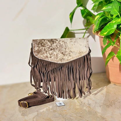 Fringed Cowhide Suede Crossbody Bag - JayKayBoutiqueOnline