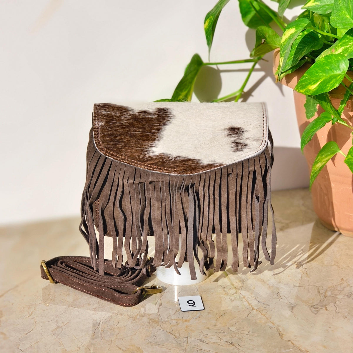 Fringed Cowhide Suede Crossbody Bag - JayKayBoutiqueOnline