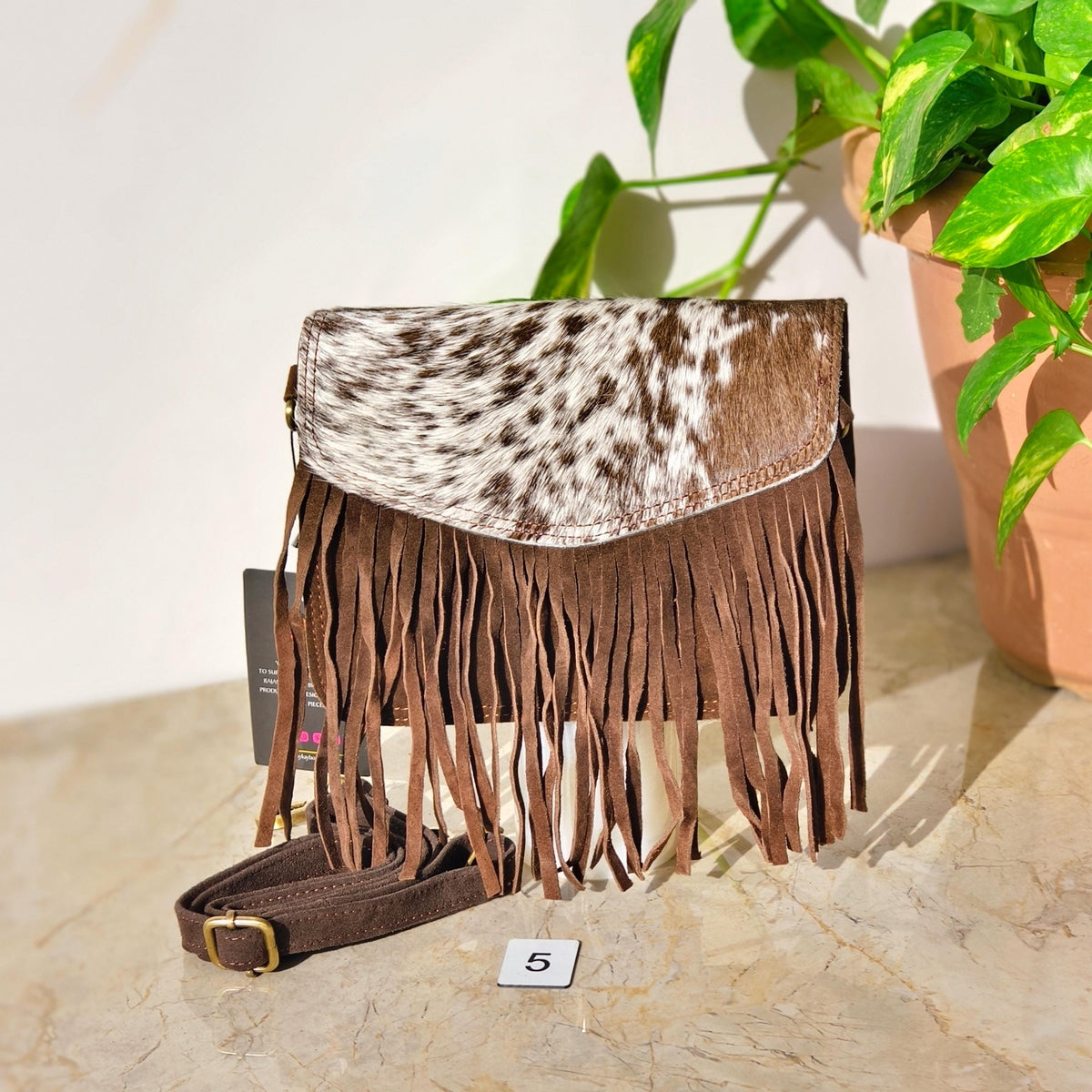 Fringed Cowhide Suede Crossbody Bag - JayKayBoutiqueOnline