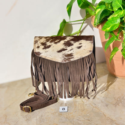 Fringed Cowhide Suede Crossbody Bag - JayKayBoutiqueOnline