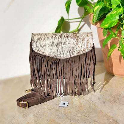 Fringed Cowhide Suede Crossbody Bag - JayKayBoutiqueOnline