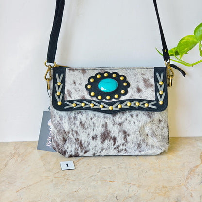 Handmade Suede Crossbody Clutch - JayKayBoutiqueOnline