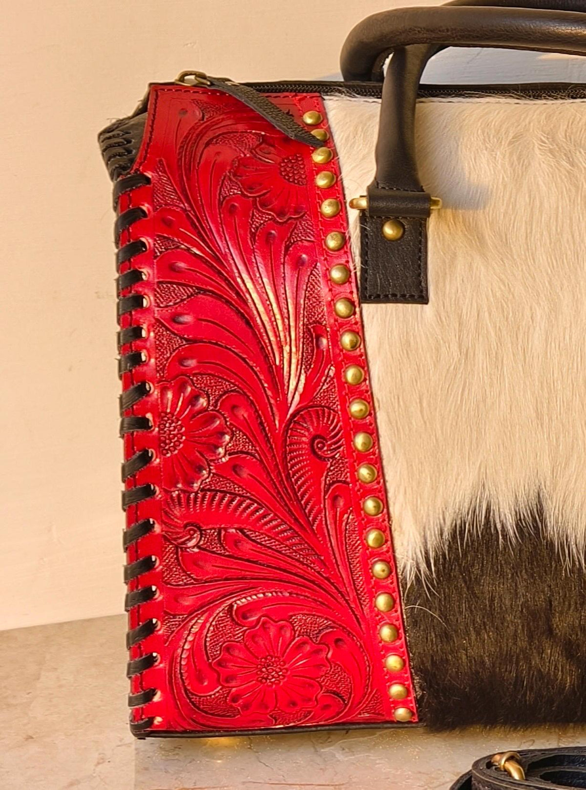 Hand Tooled Cowhide and Leather Speedy Bags - JayKayBoutiqueOnline