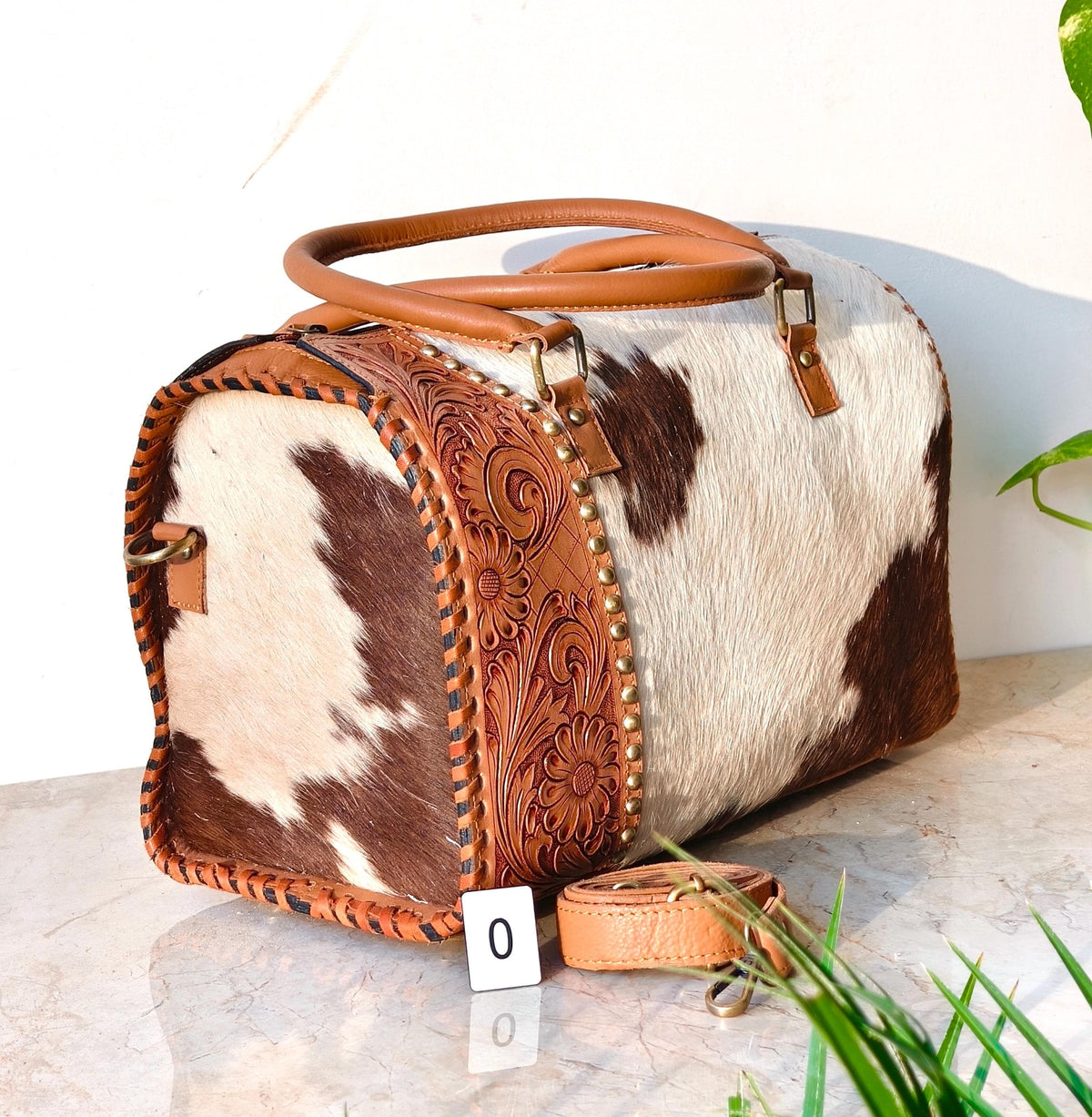 Hand Tooled Cowhide and Leather Speedy Bags - JayKayBoutiqueOnline
