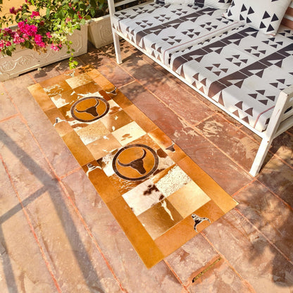 Cowhide Cushion Cover Horse Longhorn Cow Design 40x40cm - JayKayBoutiqueOnline