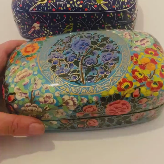 Hand Painted Kashmiri Trinket Box