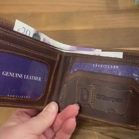 Slim Brown Leather Wallet