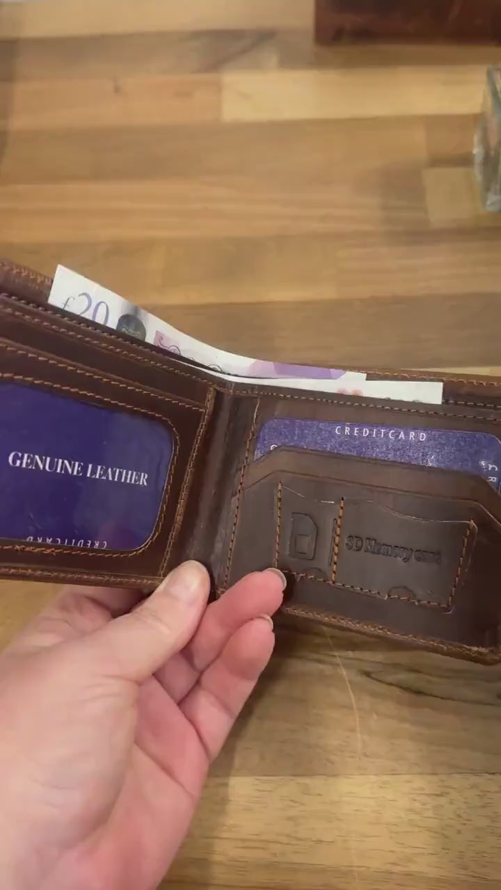Slim Brown Leather Wallet