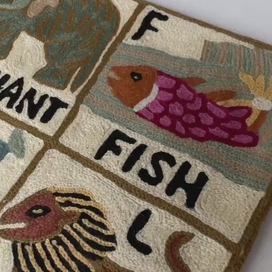 Handmade Alphabet Tapestry Landscape Wall Hanging