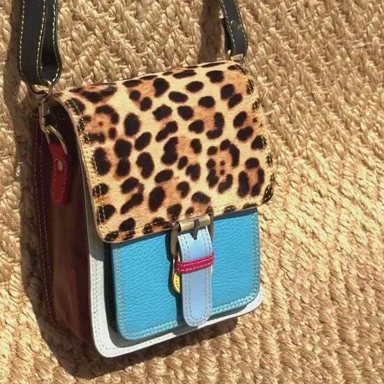 Recycled Leather Crossbody Bag