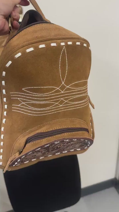 Convertible Suede Backpack